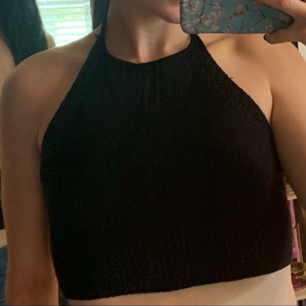 crochet halter neck top